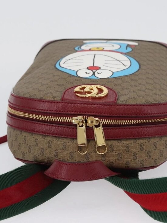 GUCCI Micro GG Supreme Doraemon Backpack PVC Beige Gold 647816 Auth LNZ825SAM main image 14